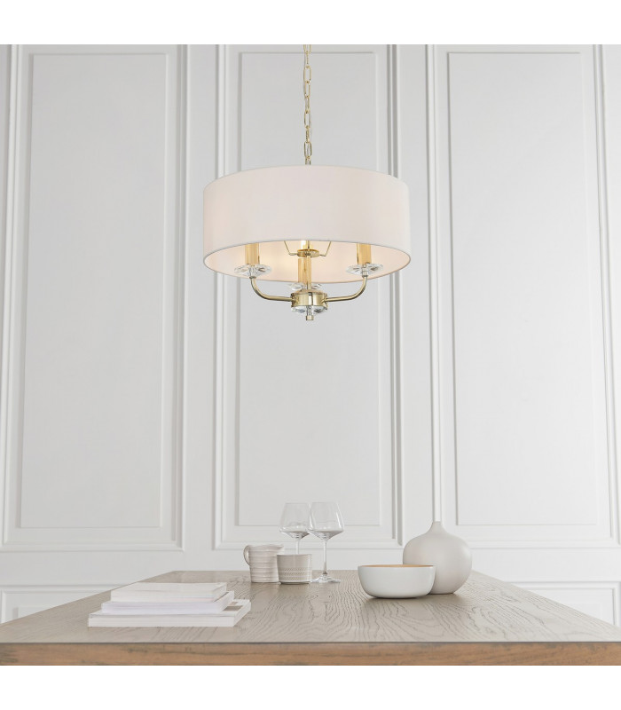 Nixon 3 Light Multi Arm Ceiling Pendant Brass-1
