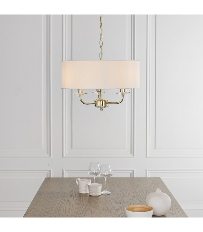 Nixon 3 Light Multi Arm Ceiling Pendant Brass-2