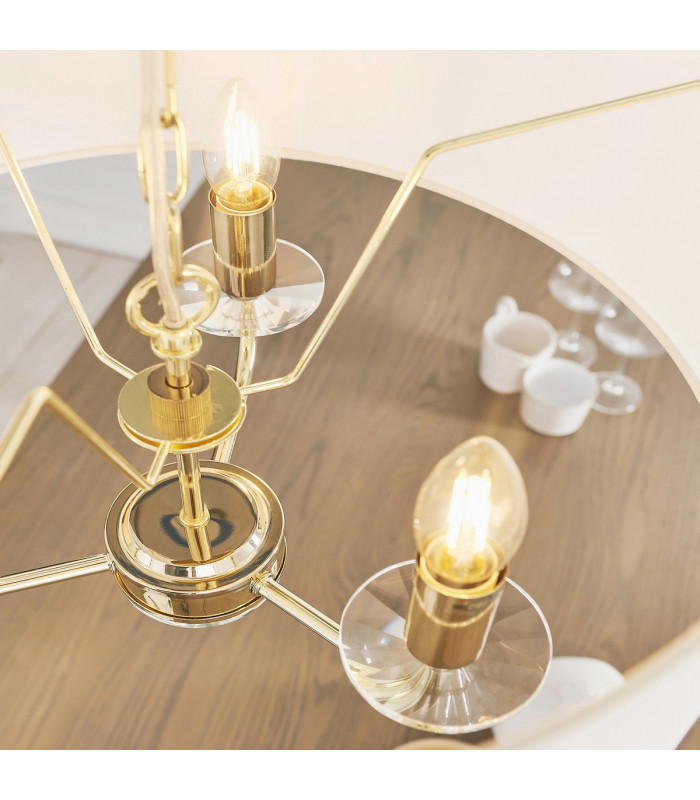 Nixon 3 Light Multi Arm Ceiling Pendant Brass-3