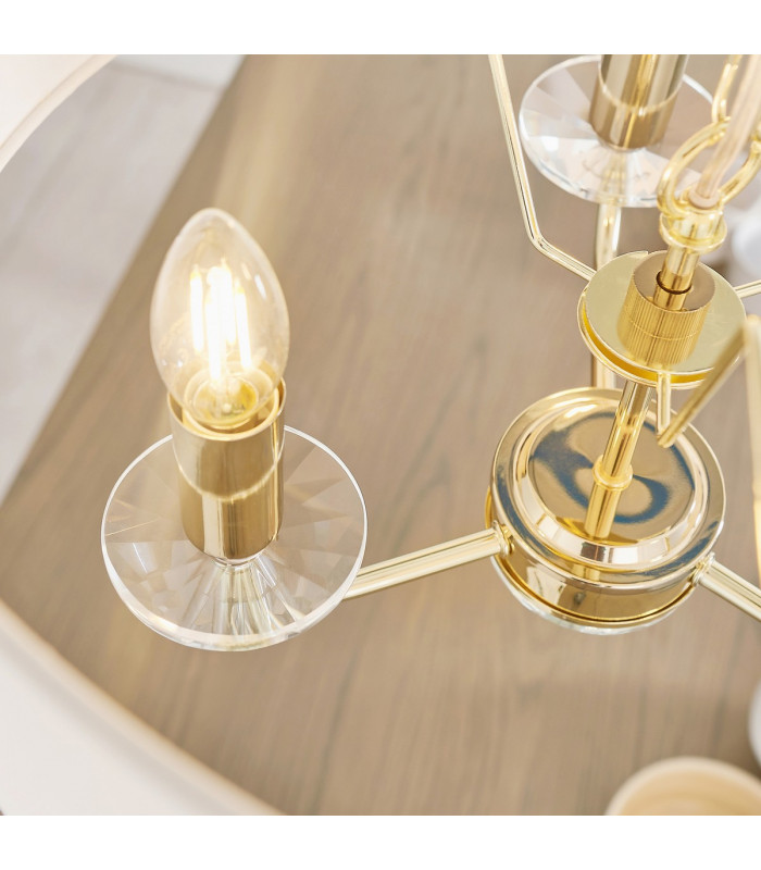 Nixon 3 Light Multi Arm Ceiling Pendant Brass-4