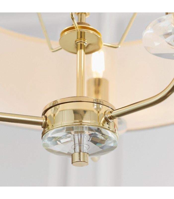 Nixon 3 Light Multi Arm Ceiling Pendant Brass-6
