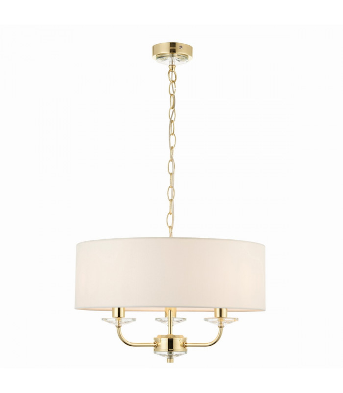 Nixon 3 Light Multi Arm Ceiling Pendant Brass, E14