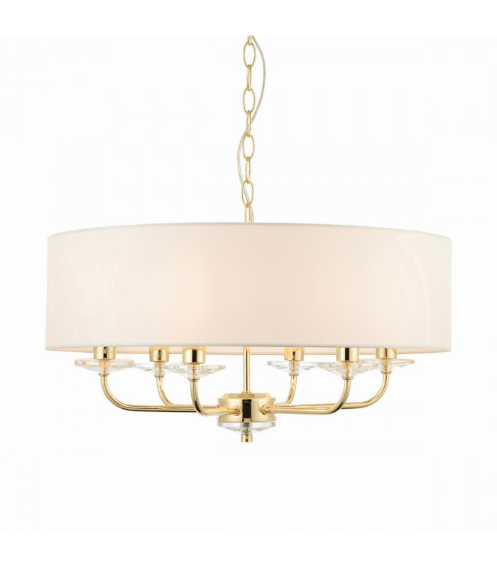 Nixon 6 Light Multi Arm Ceiling Pendant Brass
