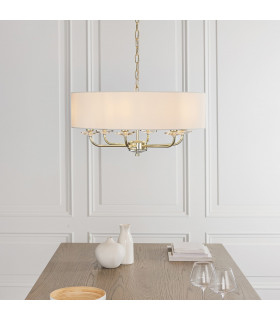 Nixon 6 Light Multi Arm Ceiling Pendant Brass-1