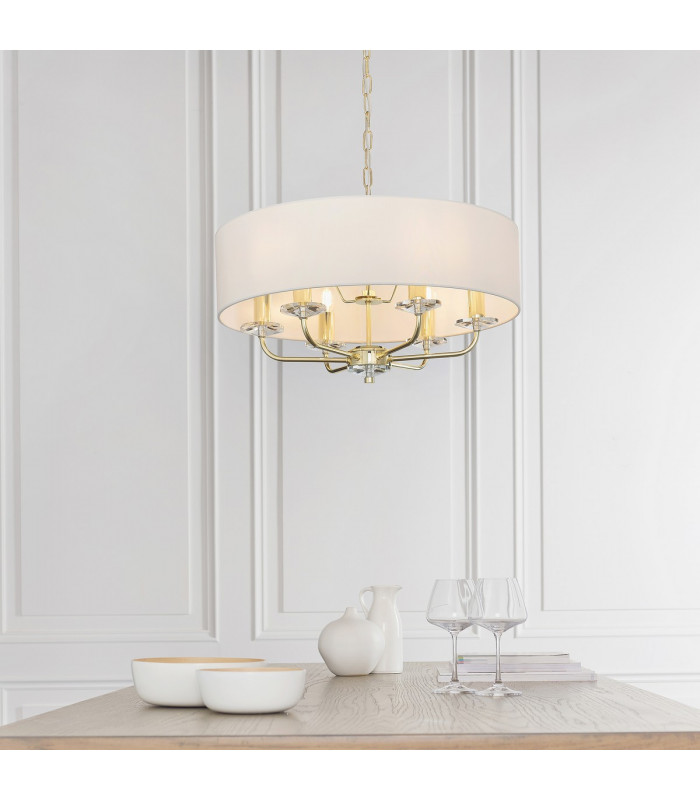 Nixon 6 Light Multi Arm Ceiling Pendant Brass-2