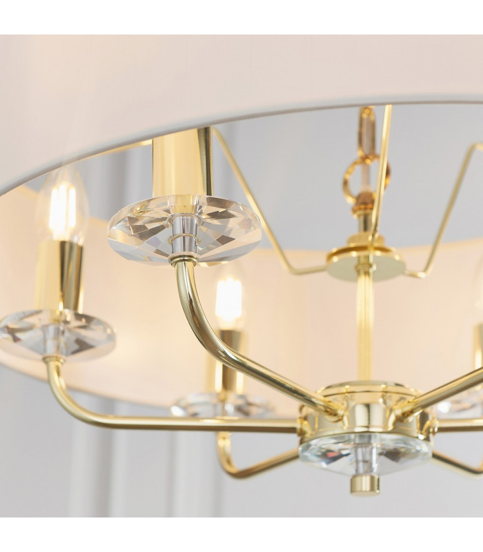 Nixon 6 Light Multi Arm Ceiling Pendant Brass-3