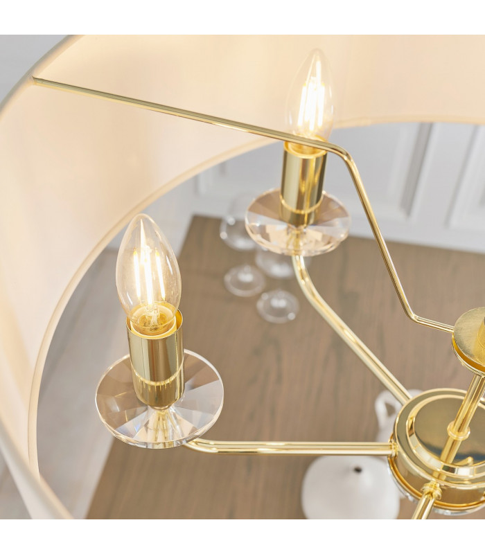 Nixon 6 Light Multi Arm Ceiling Pendant Brass-5
