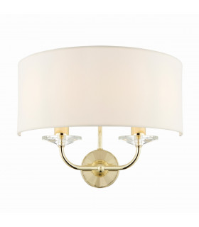 Nixon 2 Light Indoor Candle Wall Light Brass