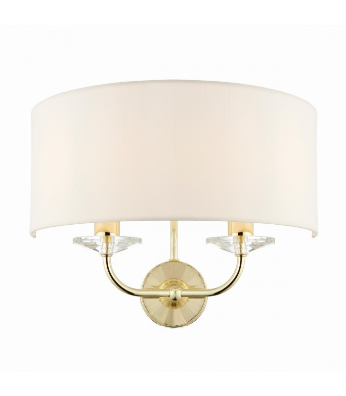 Nixon 2 Light Indoor Candle Wall Light Brass