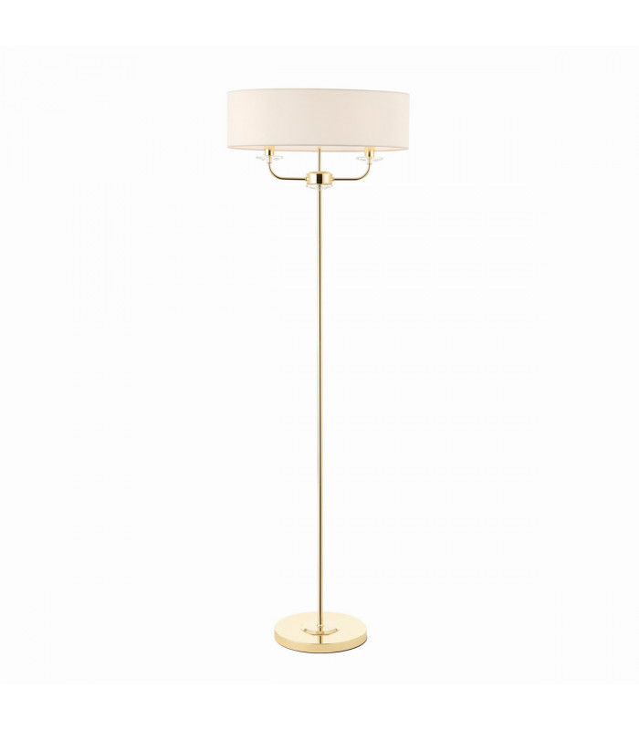 Nixon 2 Light Floor Lamp Brass