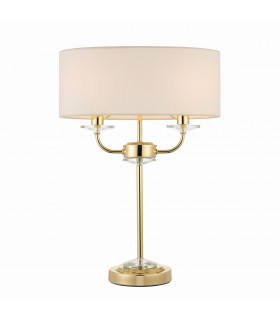 Nixon 2 Light Table Lamp Brass