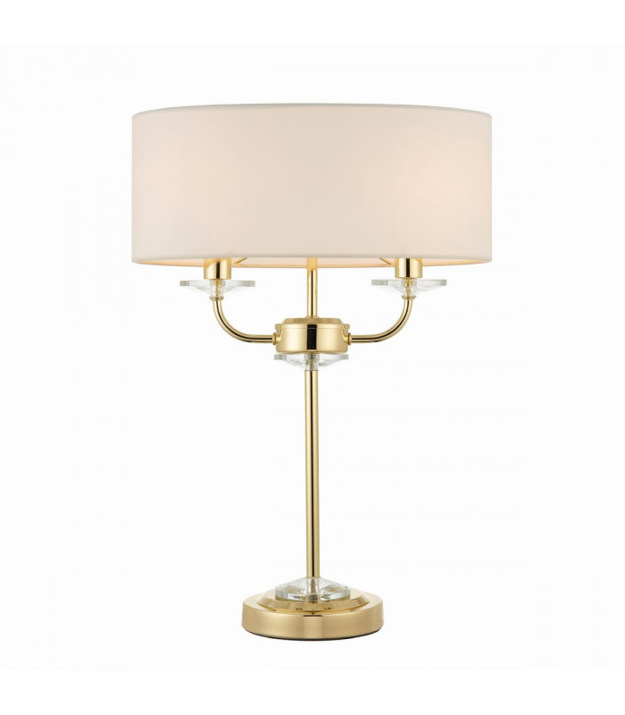 Nixon 2 Light Table Lamp Brass