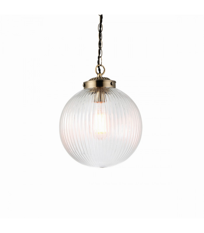 Brydon 1 Light Globe Ceiling Pendant Antique Brass