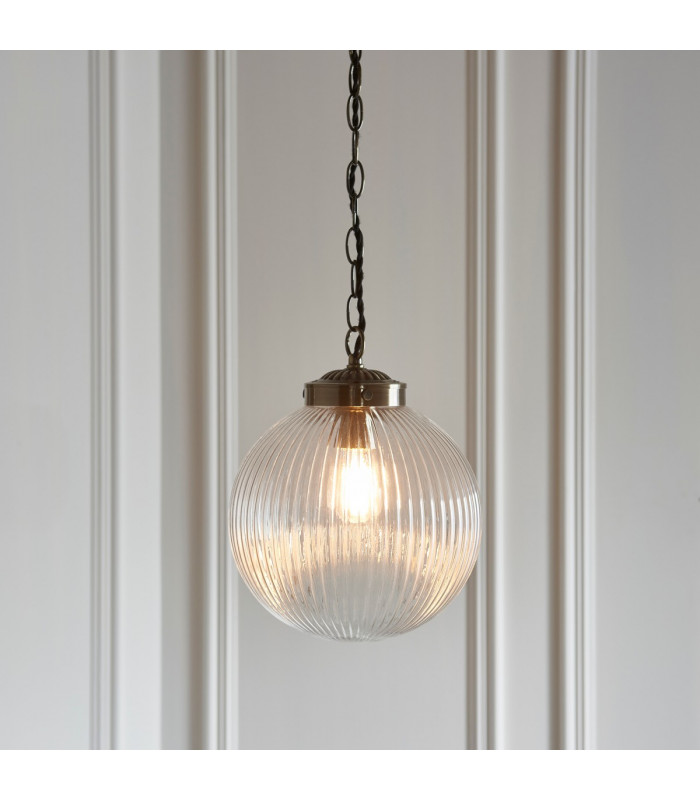 Brydon 1 Light Globe Ceiling Pendant Antique Brass-1