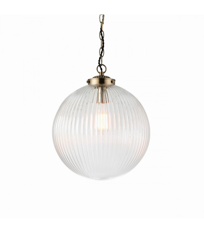 Brydon 1 Light Globe Ceiling Pendant Antique Brass