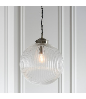 Brydon 1 Light Globe Ceiling Pendant Antique Brass-1