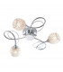 Aherne 3 Light Semi Flush Multi Arm Ceiling Light Chrome