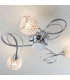 Aherne 3 Light Semi Flush Multi Arm Ceiling Light Chrome-2