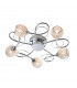 Aherne 5 Light Semi Flush Multi Arm Ceiling Light Chrome