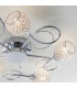 Aherne 5 Light Semi Flush Multi Arm Ceiling Light Chrome-3