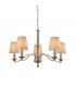 Astaire 5 Light Multi Arm Ceiling Pendant Satin Nickel