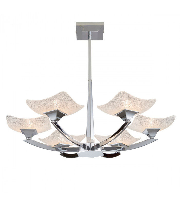 Ayres 6 Light Semi Flush Multi Arm Ceiling Light Chrome
