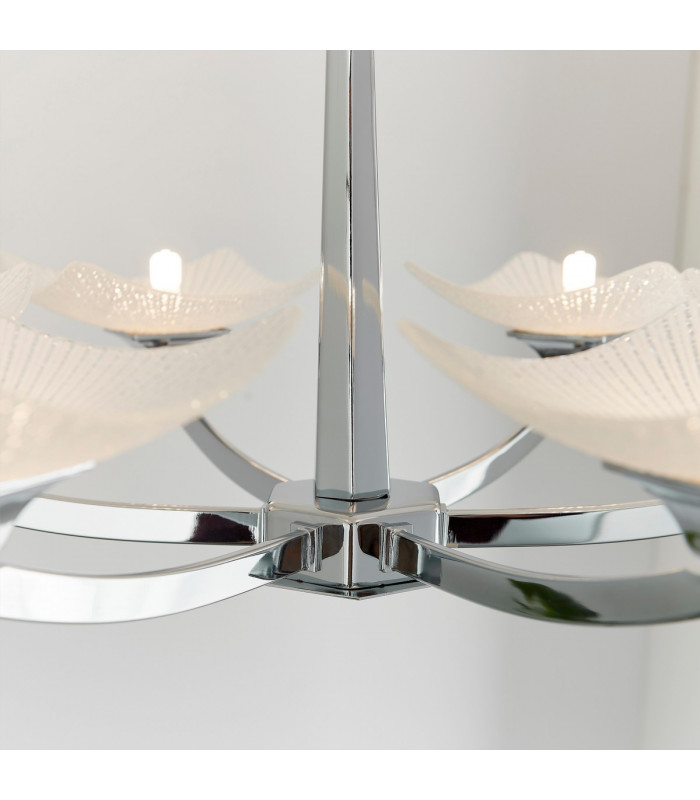 Ayres 6 Light Semi Flush Multi Arm Ceiling Light Chrome-5