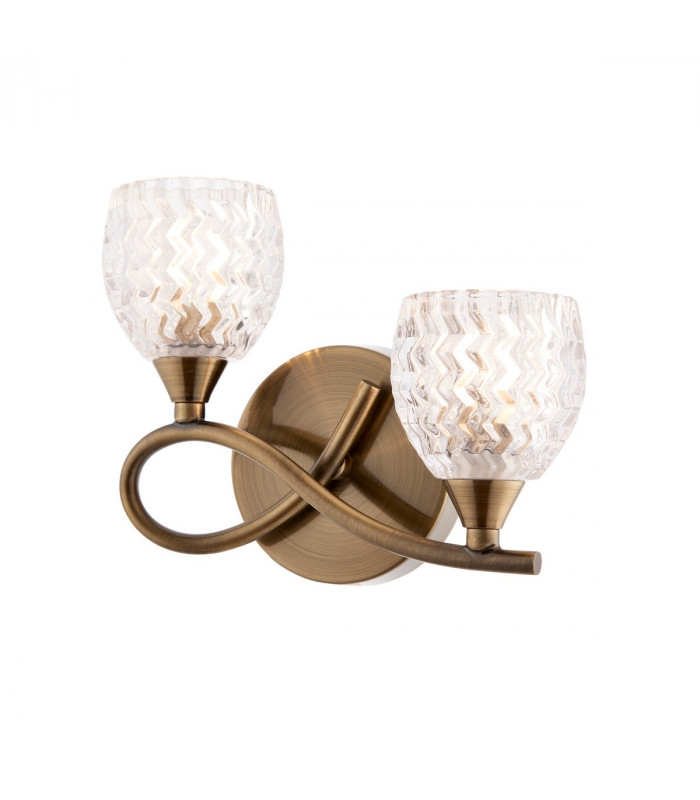 Boyer 2 Light Indoor Wall Light Antique Brass