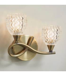 Boyer 2 Light Indoor Wall Light Antique Brass-1