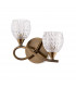 Boyer 2 Light Indoor Wall Light Antique Brass with Glass, G9