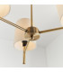 Brio 3 Light Semi Flush Multi Arm Ceiling Light Antique Brass-5