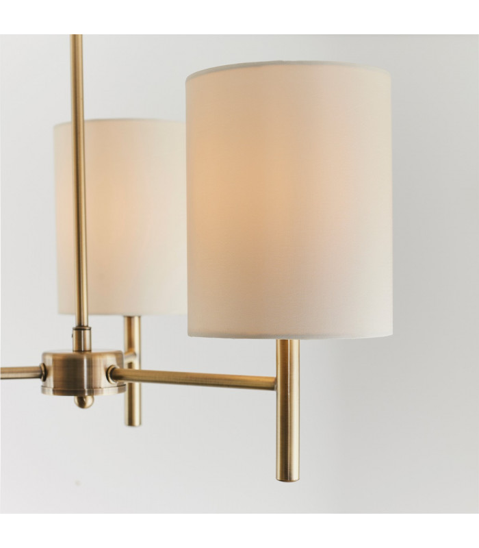 Brio 3 Light Semi Flush Multi Arm Ceiling Light Antique Brass-6