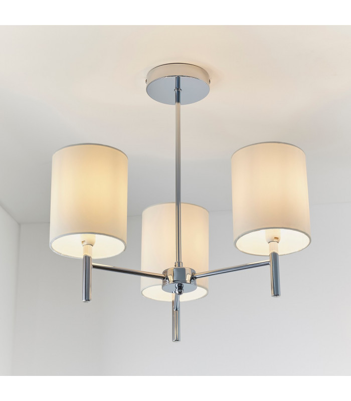Brio 3 Light Semi Flush Multi Arm Ceiling Light Chrome-1