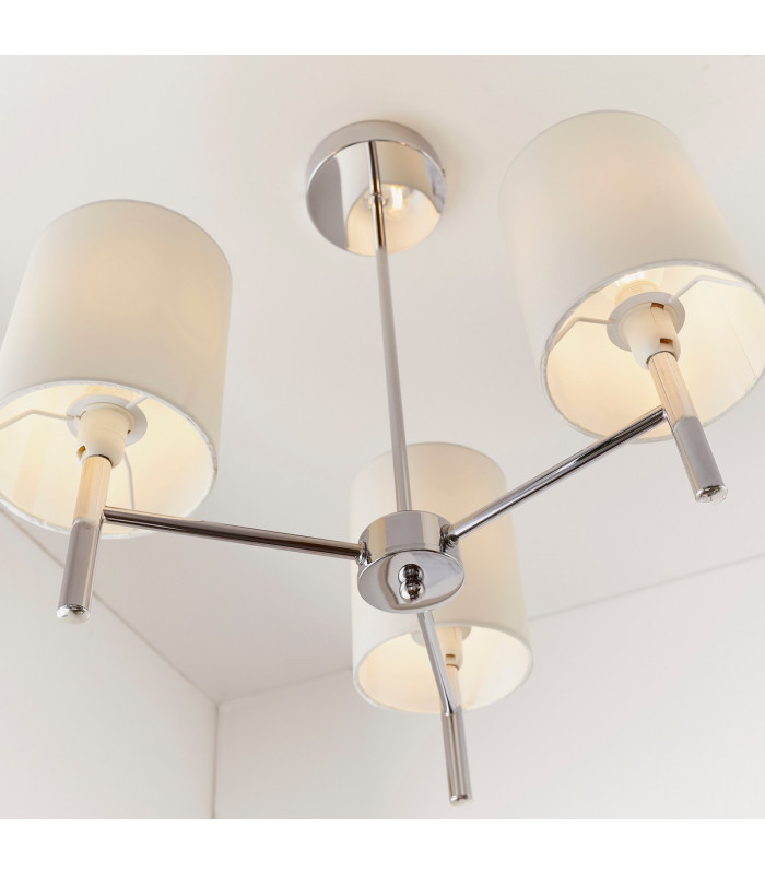 Brio 3 Light Semi Flush Multi Arm Ceiling Light Chrome-3