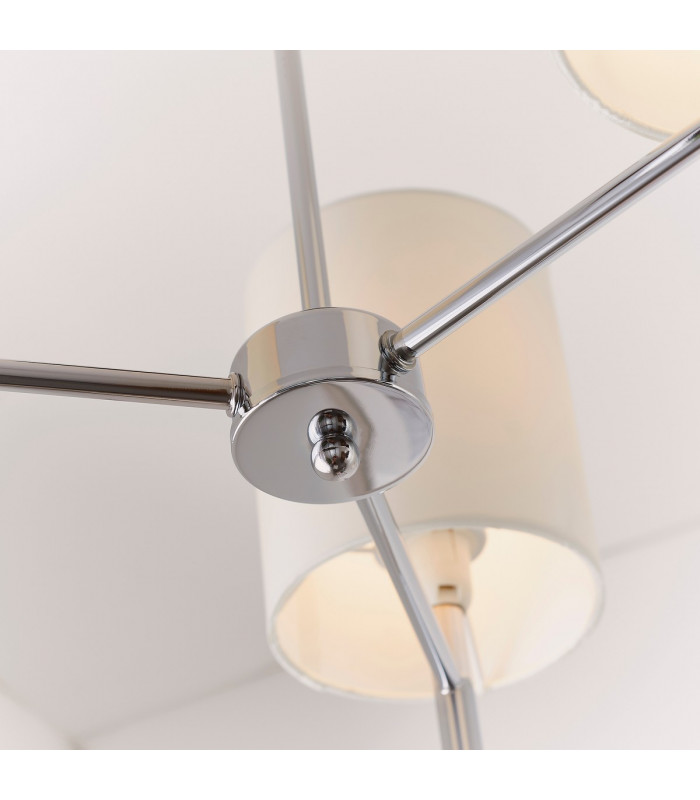 Brio 3 Light Semi Flush Multi Arm Ceiling Light Chrome-5