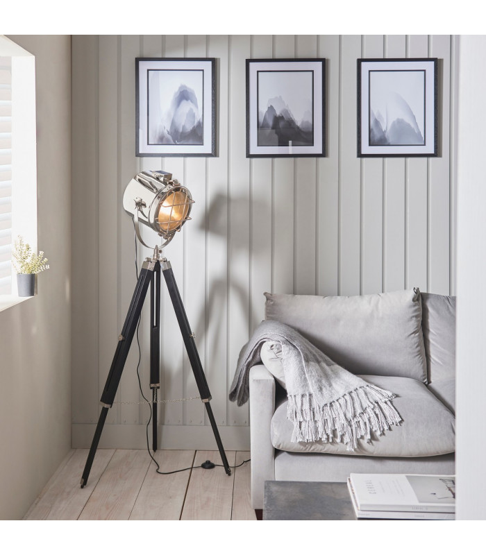 Nautical Floor Lamp Matt Black-1