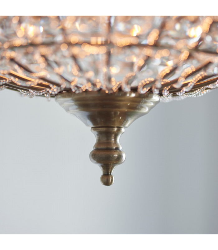 Tanaro 1 Light Ceiling Globe Pendant Antique Brass-5