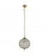 Tanaro 1 Light Ceiling Globe Pendant Antique Brass, Glass, E27