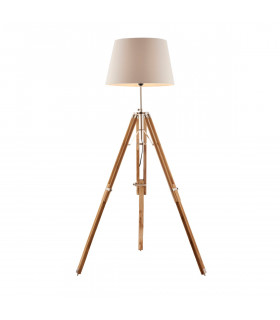 Tripod Floor Lamp Bright Nickel Plate-1