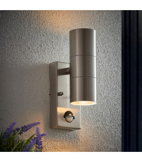 Canon PIR 2 Light Outdoor Up Down Wall Light Clear Glass-1
