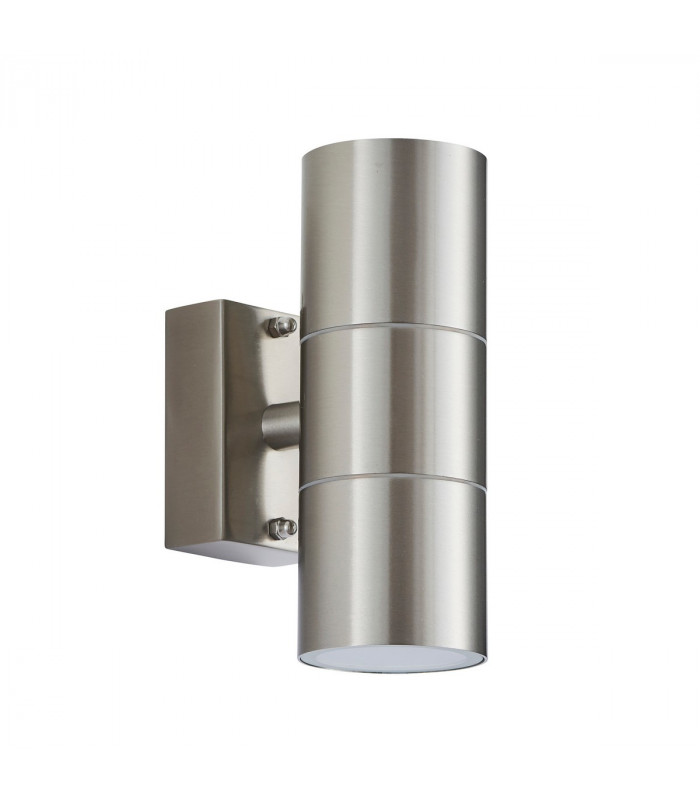 Canon 2 Light Outdoor Up Down Wall Light Clear Glass-3
