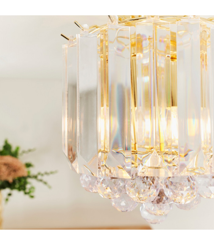 Fargo 2 Light Flush Ceiling Light Acrylic-5