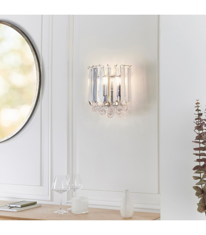 Fargo 2 Light Indoor Wall Light Chrome-2