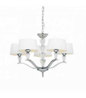 Fiennes 5 Light Multi Arm Ceiling Pendant Chrome