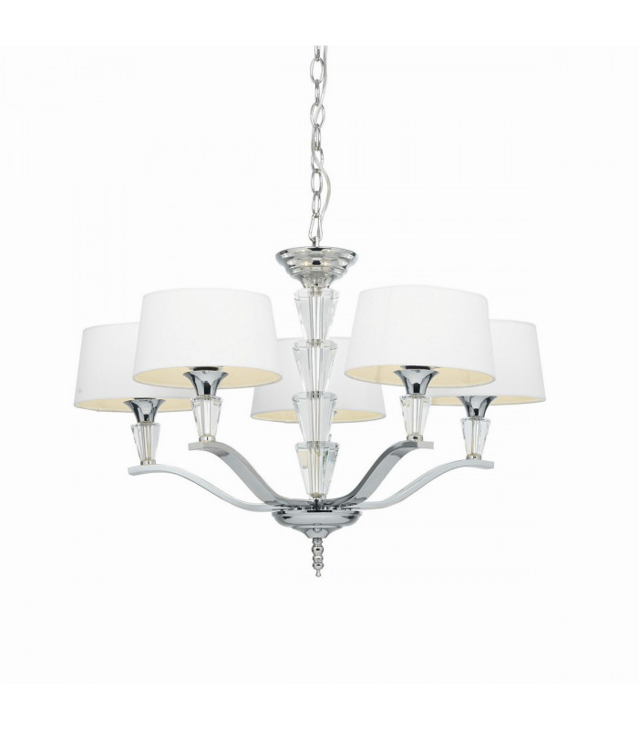 Fiennes 5 Light Multi Arm Ceiling Pendant Chrome