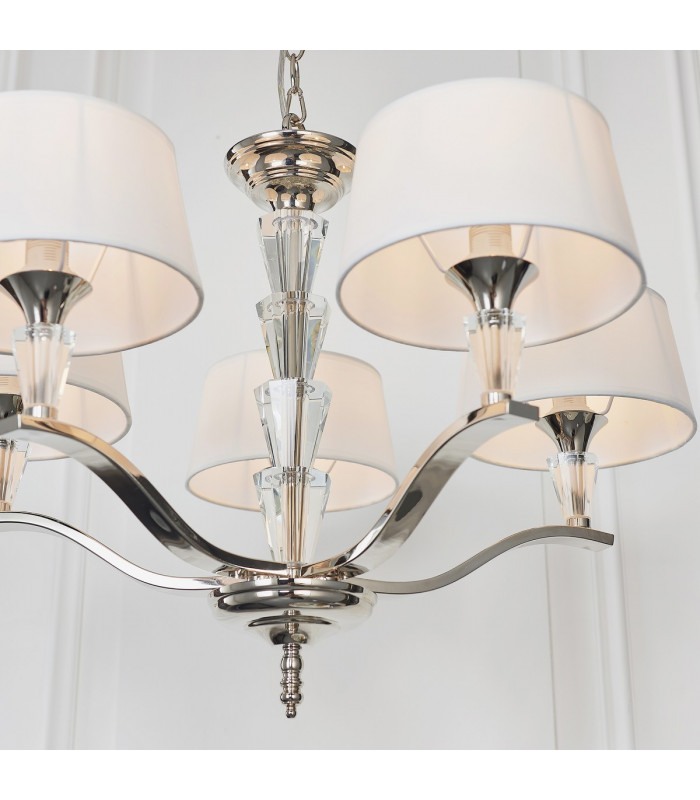 Fiennes 5 Light Multi Arm Ceiling Pendant Chrome-2