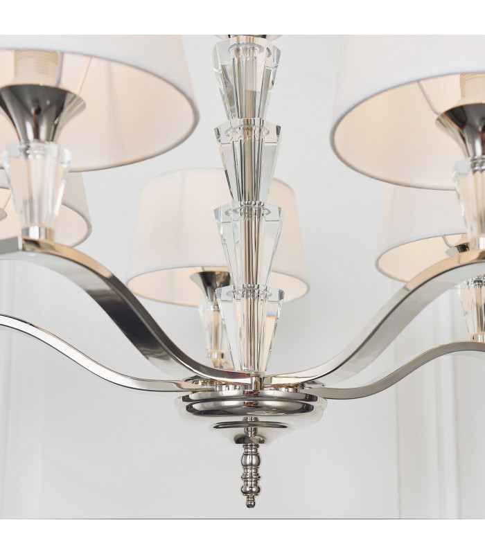 Fiennes 5 Light Multi Arm Ceiling Pendant Chrome-3
