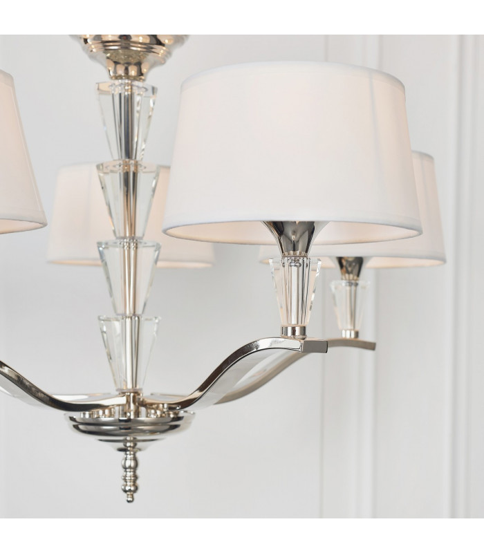 Fiennes 5 Light Multi Arm Ceiling Pendant Chrome-4