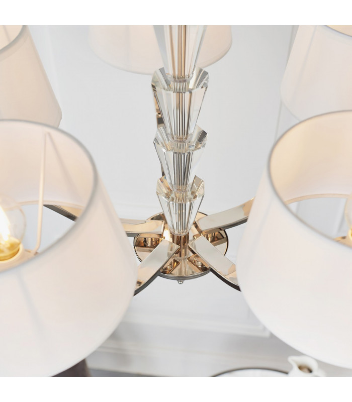 Fiennes 5 Light Multi Arm Ceiling Pendant Chrome-5