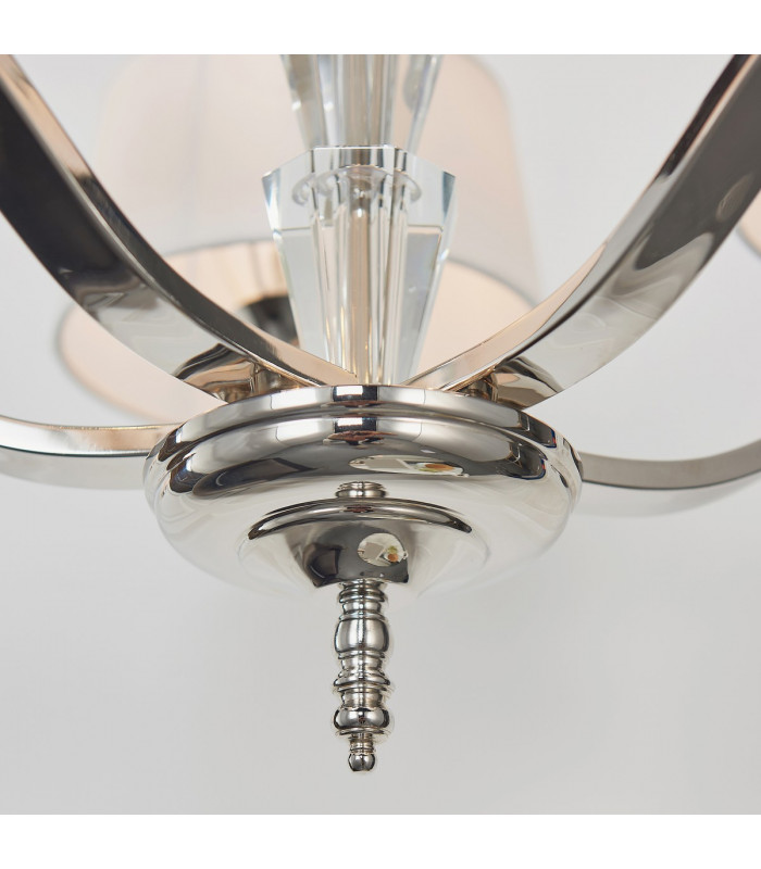 Fiennes 5 Light Multi Arm Ceiling Pendant Chrome-6